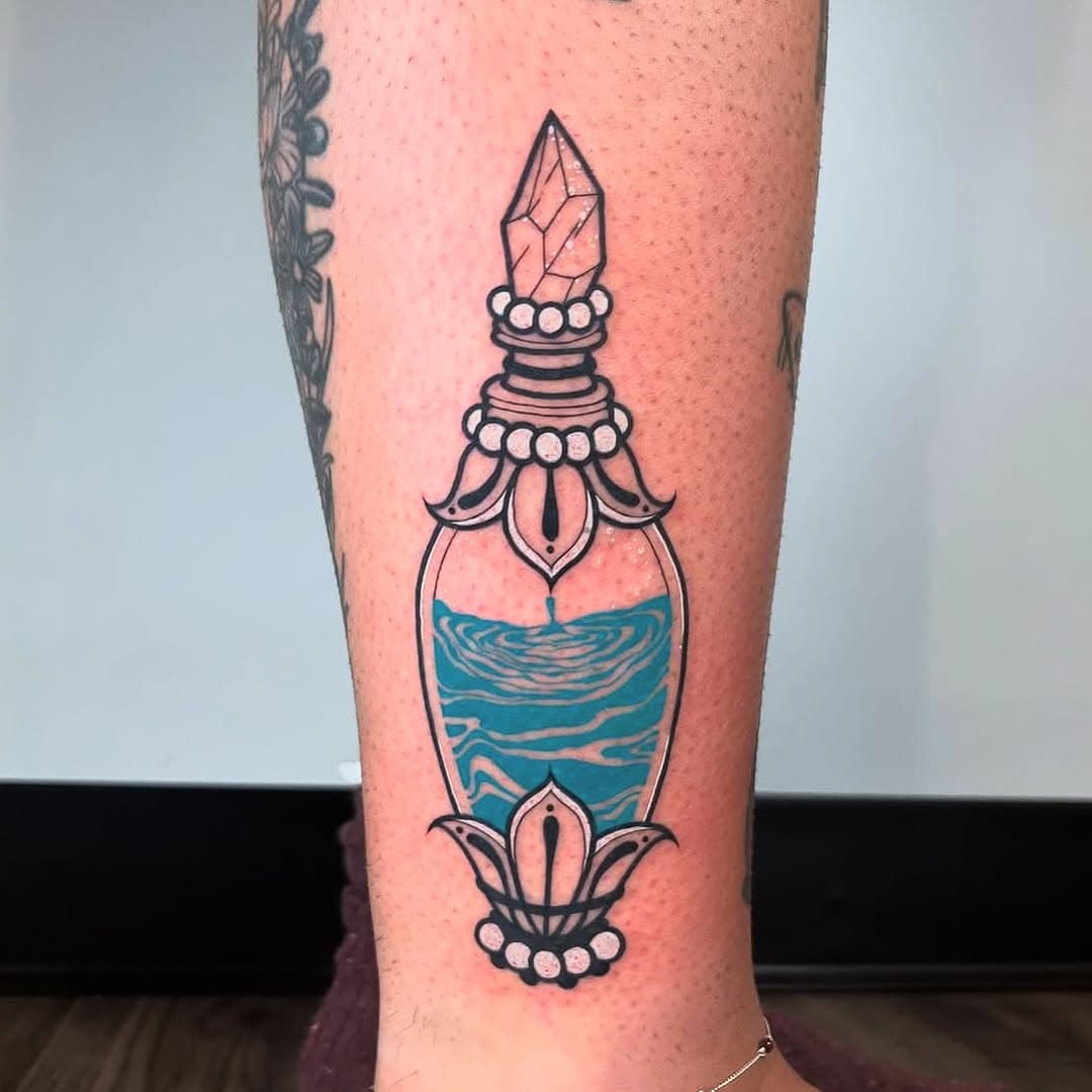 So much magic in this beautiful vile by @kaiaelise 😎 to book with Kaia: visit her Available Highlight, pick a design, DM her to book!

⌁ ©Kaia Holbrook @kaiaelise 
⠀⠀⠀⠀⠀⠀⠀⠀⠀
TerrariumTattoo.com // Fort Collins, Colorado
⠀⠀⠀⠀⠀⠀⠀⠀⠀
#terrariumtattoo #kaiaholbrook #fortcollins #fortcollinstattoos #fortcollinstattooartist #coloradotattooartist  #wyomingtattoo #oldtownfortcollins #downtownfortcollins #dotworktattoo #coloradotattoo #dotworktattoo #tattooedgirls #dotworktattoo #lineworktattoo #graphictattoo #viletattoo #jartattoo