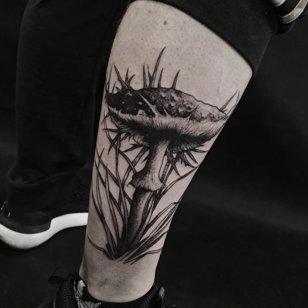 Cierniogrzyb 

#tattoo #tatuaż #tatuaz #lodz #łódź #darkart #thorns #mushrooms