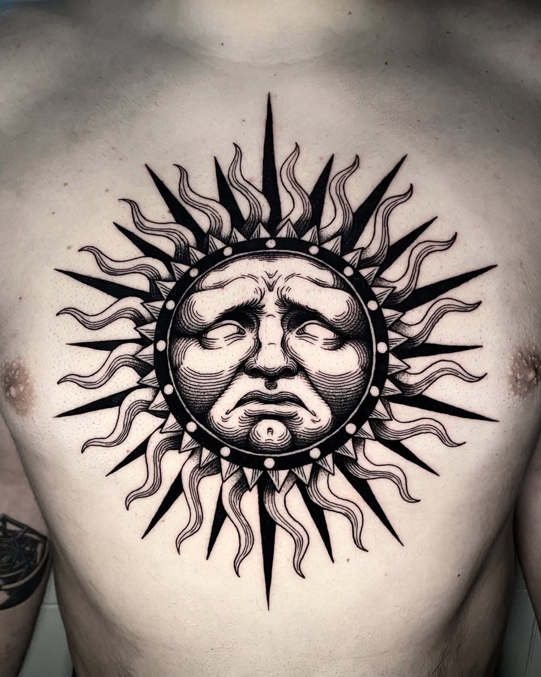 “SOL VICTUS”

Para el gran @joey_fire , gracias por la libertad en el diseño y la confianza 🖤

Hecho en @exotictattoomurcia con productos de @jconly_official 

#darktattoo #blackandwhite #blackart #blackworkerssubmission #onlythedarkest #dotwork #linework #thedarkestwork #iblackwork #blackworkers #arteobscurae #blacktattoomag #btattooing #engraving #blackworkershero #dotwork #illustration #witchcraft #dotworktattoo #tattoo #onlyblackart #blackworkspain #ttblackink #theblackmasters