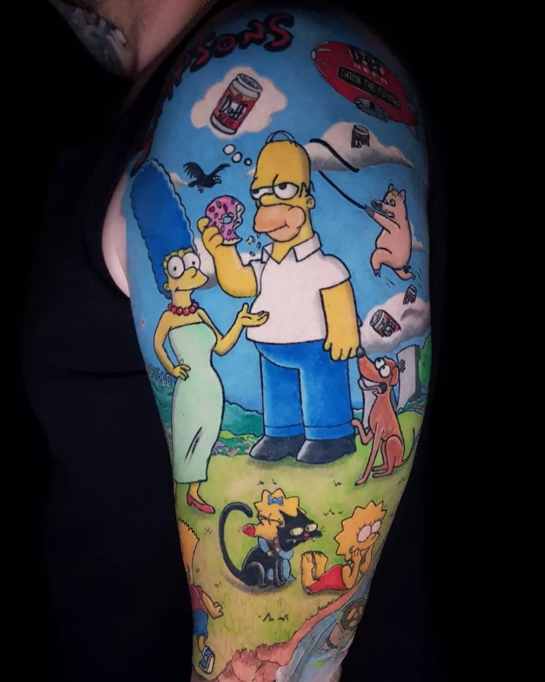 ---Completely healed (and hairy)😜---

The Simpsons and Futuram sleeve i did a few years ago for my good buddy Marcel and yes, i forgot to post it😅🤘🏻🍻. A lot of work but it was so much fun to tattoo.🙌
I'm a big fan of both and so it was a pleasure to create this sleeve. I hope you like it too😜

There are some easter eggs- can you spot all?😉

#thesimpsonsedit #thesimpsonstattoo #thesimpsonsmemes #thesimpsonsart 
#comictattoo #mattgroening #simpsons #simpsonstattoo 
#simpsonsfan #simpsonsart #deepshadingstattoo #futurama #futuramatattoo #futuramaart #chemnitz #chemnitztattoo #homersimpson #lisasimpson #thesimpsonsmovie #futuramafanart #simpsonsfanart #colourtattoos #bartsimpson #margesimpson #healedtattoos #simpsonsfanart #tattooconvention #cartoontattoos