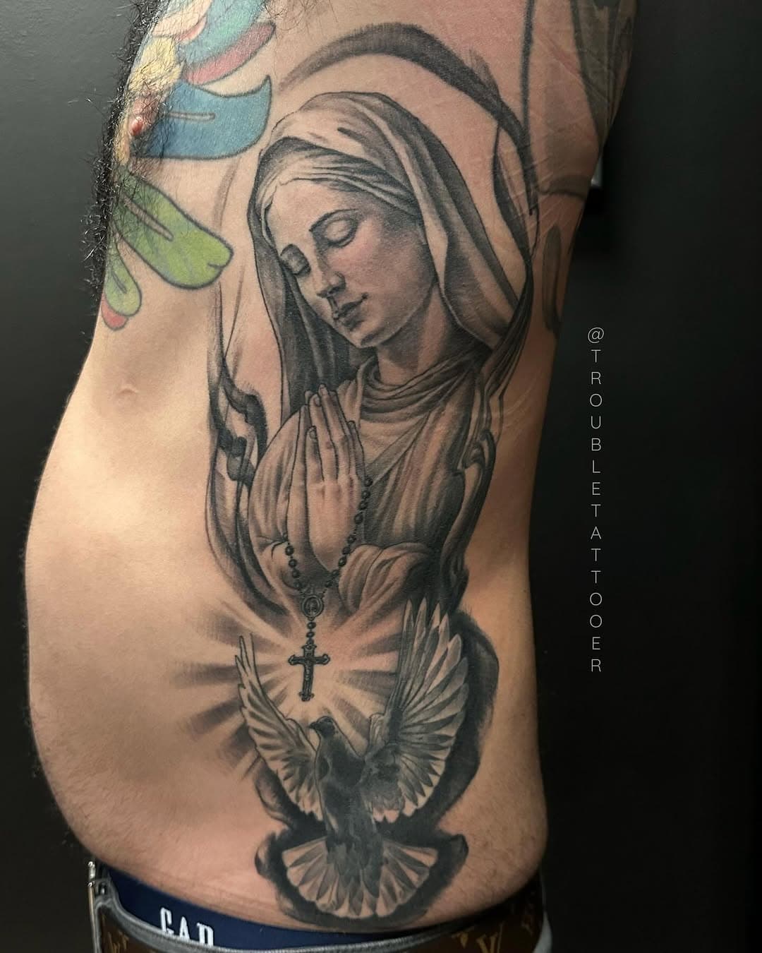 Virgin made by @troubletattooer 

#chosenarttattoo #troubletattooer #tattoo  #tattooart #glendaletattoos #glendaleaz #aztattoos #blackandgraytattoo #bodyart #tattooed