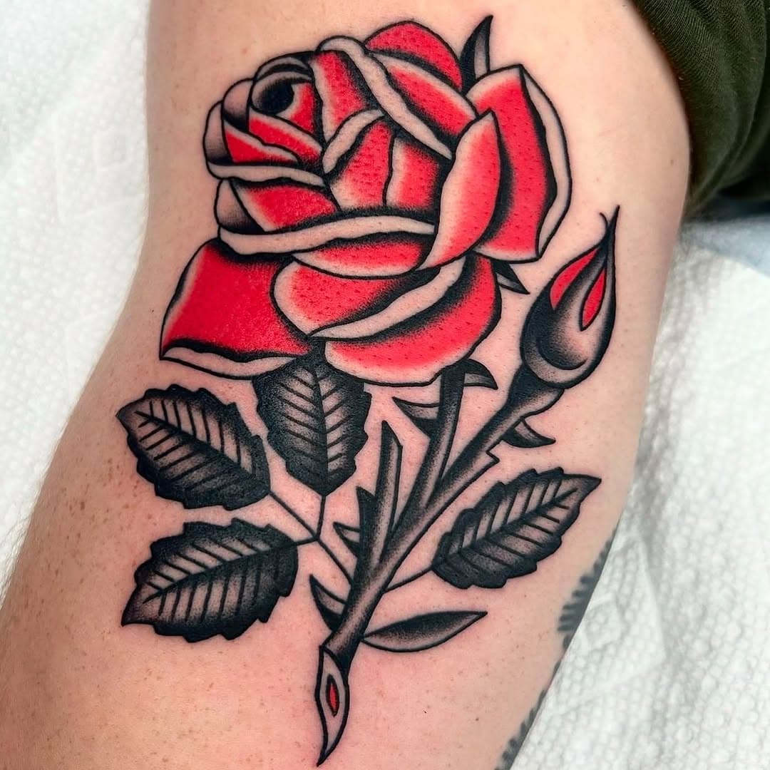 Rose tattoo by @jontalvo !!!