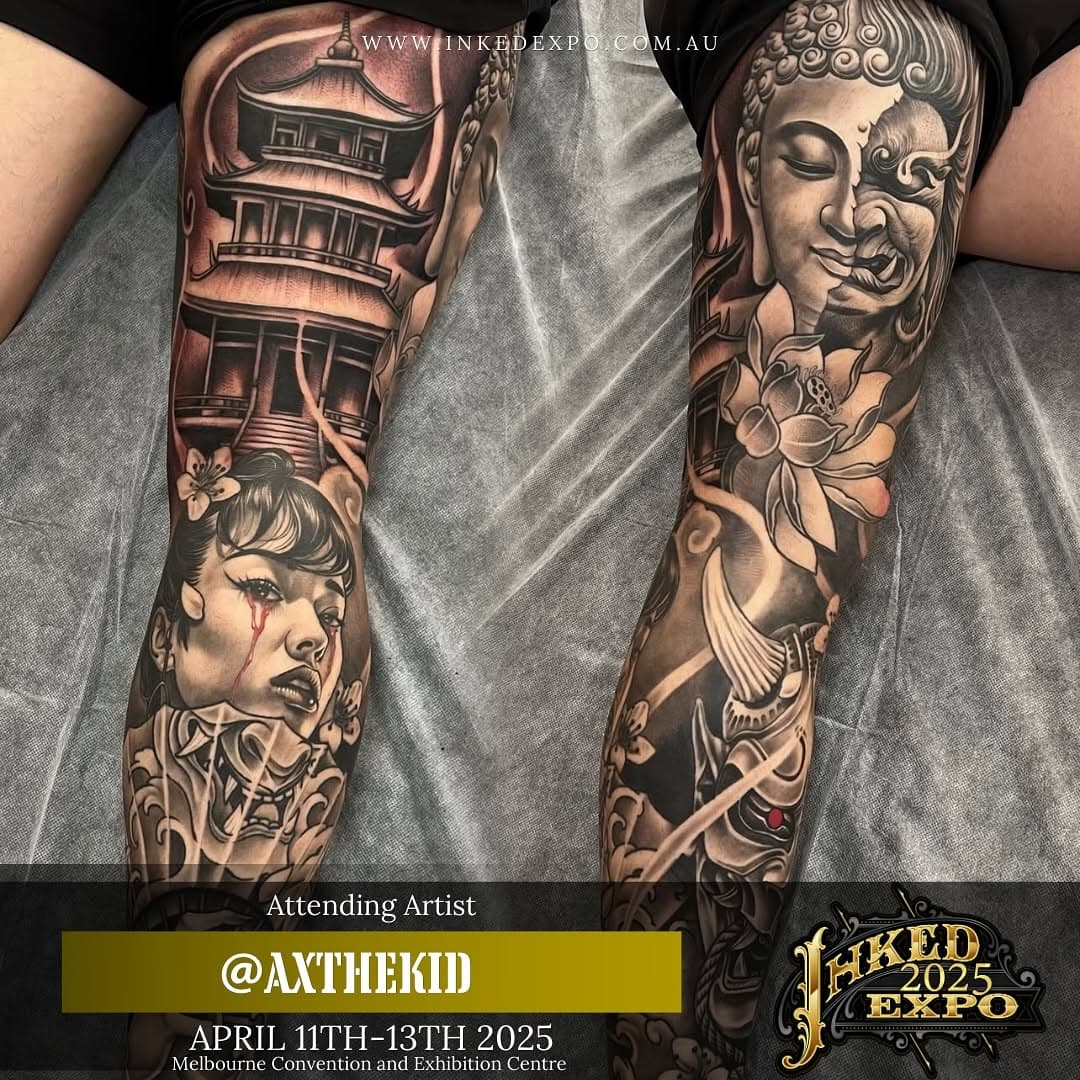 Welcome to Inked Expo @axthekid 🔥

Hi, Im Ax the kid, owner of Memento Tattoo in Sydney, Australia. I specialise in large scale black and grey realism. My work focuses on religious themes, portraiture, Chicano and Japanese inspired designs.

🗓️ Please contact all artists directly for bookings at Inked Expo 2025 

#inkedexpo #tattooexpo #inked #tattooconvention