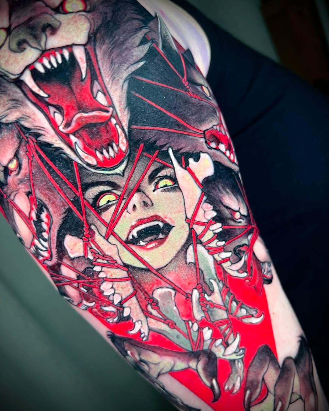 FULL PIC ON B_L_U_E_S_K_Y come join me where art isn’t censored and the app isn’t owned by a total idiot. 🖤🖤🖤 #eattherich #wolf #tattoo #comefindme