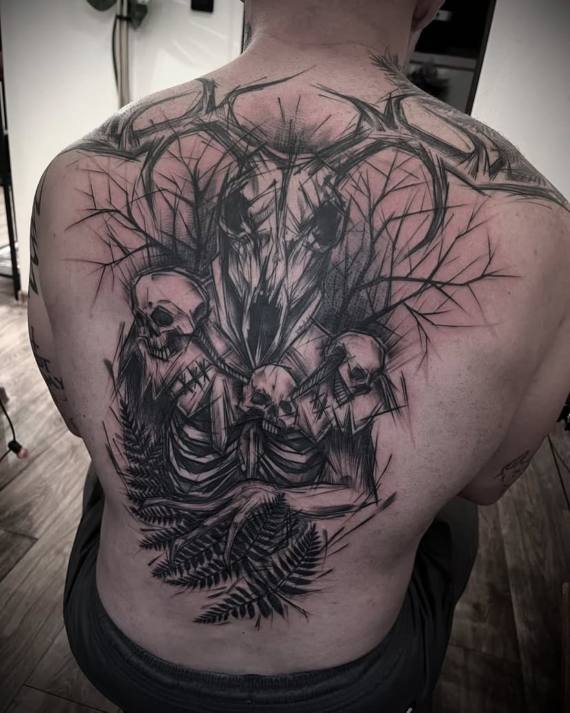 Dobra, koniec z maluszkami dzisiaj macie coś na grubo. Mój stały bywalec i tym razem plecki. Dwa spotkania 😊 
.
.
#back #backtattoo #bigtattoo #leshy #leshytattoo #foresttattoo #slavic #slavictattoo #mythology #mythologytattoo #dark #darktattoo #blacktattoo #blacktattooart #sketch #sketchbook #sketchtattoo #tattoosketch #mantattoo #mancity #tattooman #katowice #kato #katowicetatuaż #katowicetattoo #silesiatattoo #tatuażśląsk #tatt #tattoos #tattooist