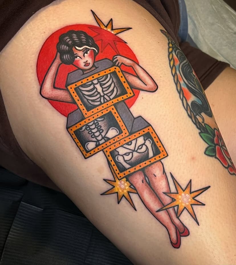 So fun to do this magic boxy xray lady for Linsey! I have the coolest clients ever 💕

#traditionaltattoo #traditionaltattoos  #pinupgirltattoo #floridatattooer
