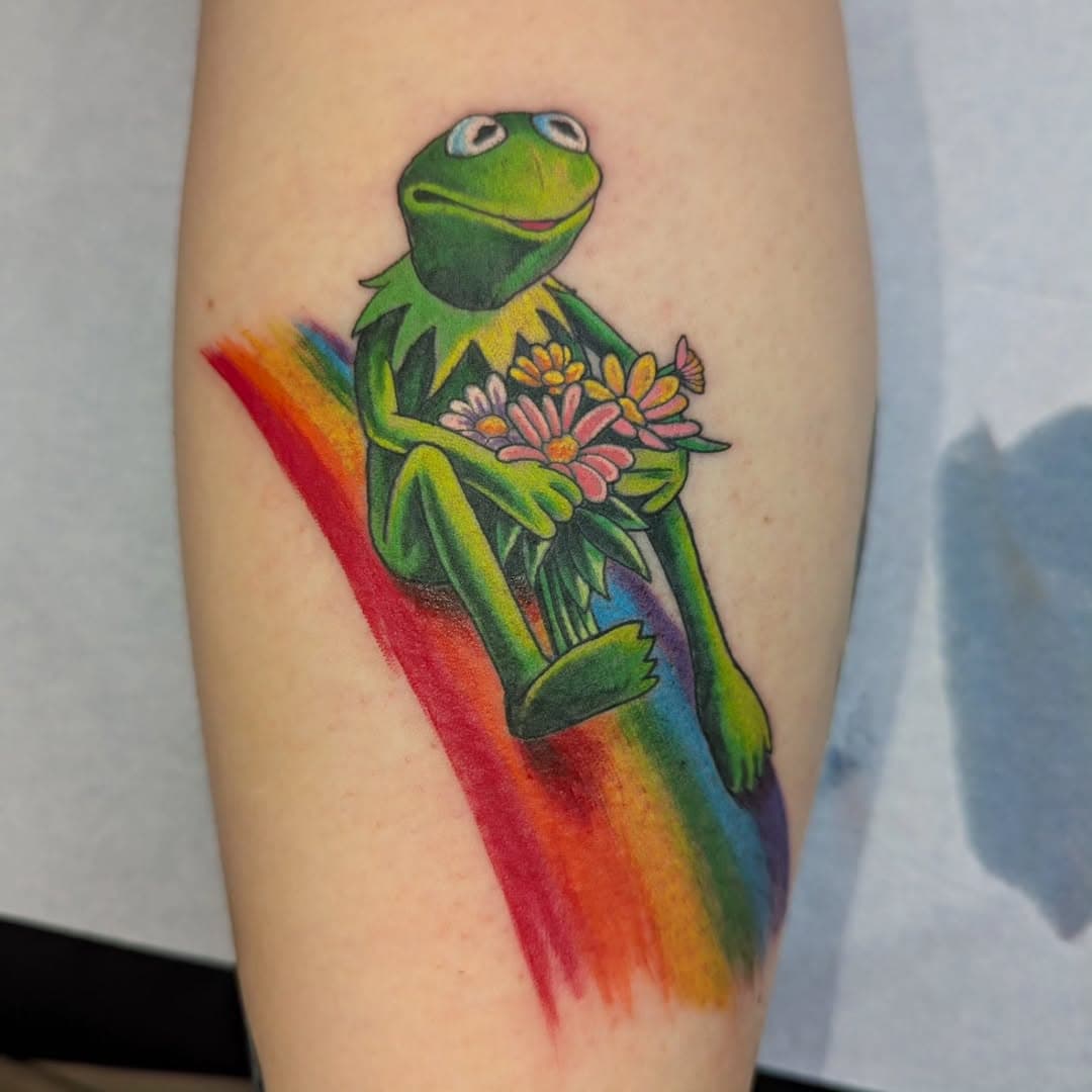 Fun little tattoo from today #kermitthefrogtattoo #kermitthefrog