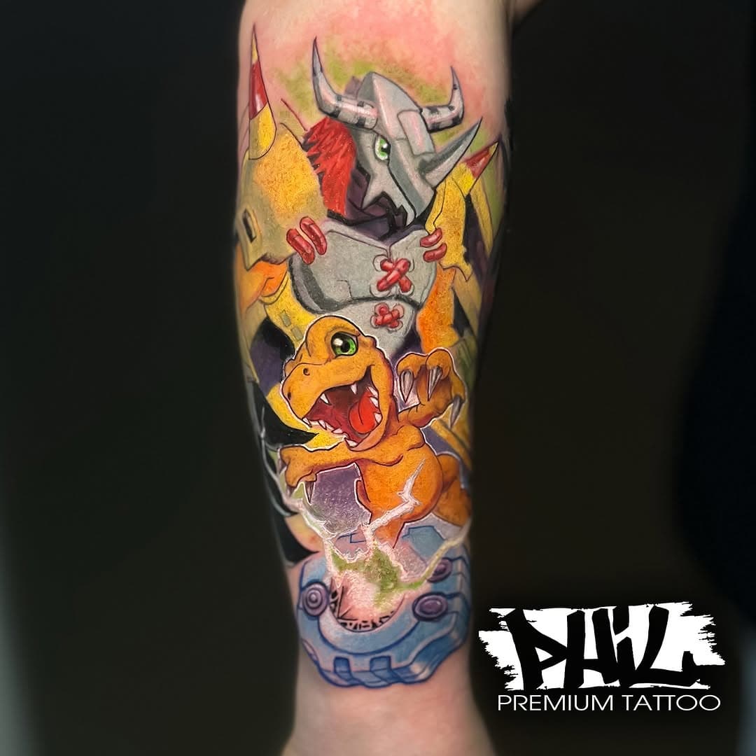 Kleines Digimon Projekt was echt spaß gemacht hat 😊
Von @phil_tattooartist 

✨ #digimon #anime #manga #tattoos #deutschland #tattooist #tattoostudio #animetattoo #picoftheday #sleevetattoo #rostock #güstrow #schwerin #lübeck #hamburg #leipzig #dresden #art #tattooideen