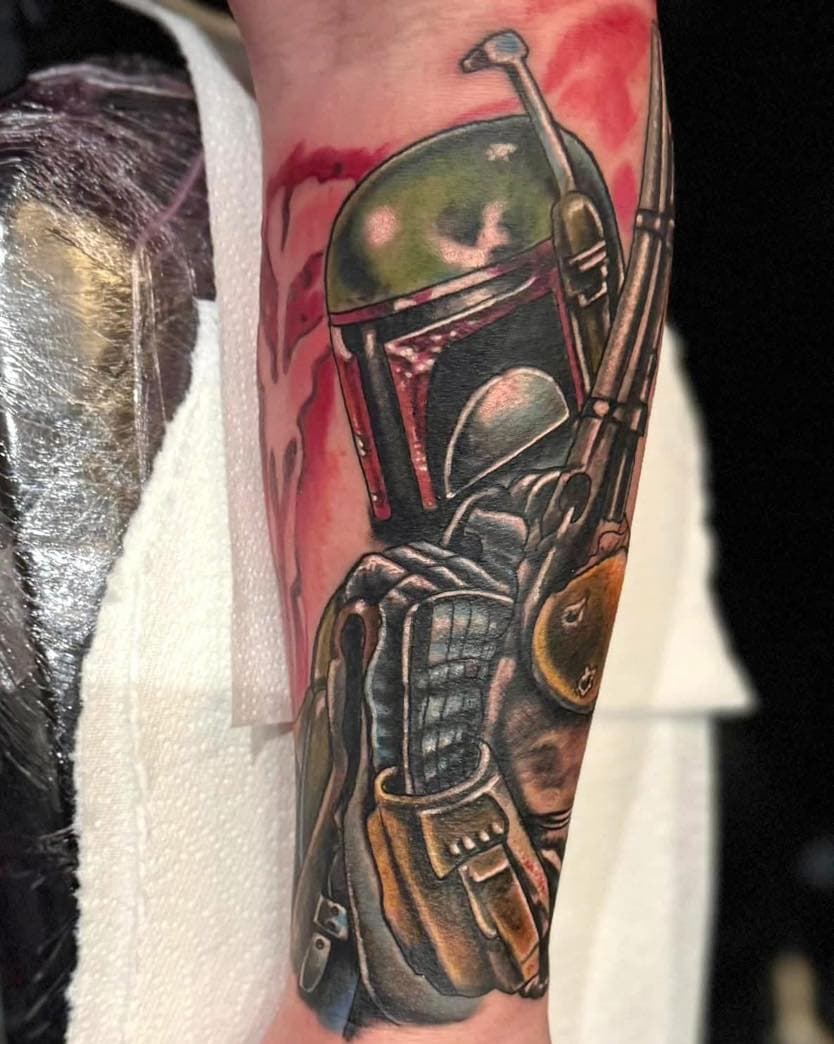 Boba Fett done yesterday by Mark!

Cheeky little off the cuff negative symbol added at the end - it just looked so right! 

Thanks for looking.