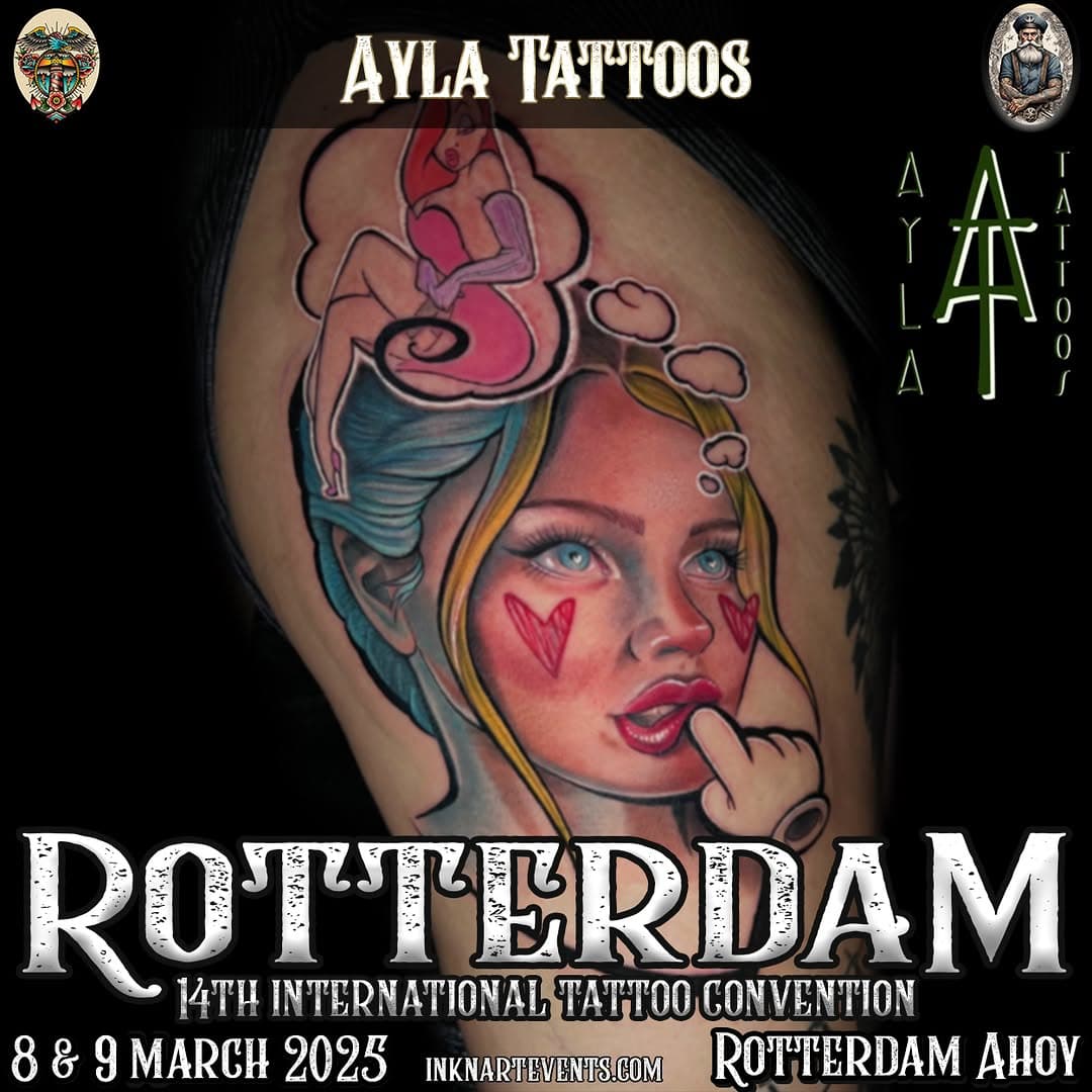 🎨 Get Inked at the Rotterdam Tattoo Convention with Ayla Tattoos! 🎨

📅 March 8 & 9, 2025
📍 Rotterdam Ahoy

🔥 Why Ayla Tattoos?
✨ Custom tattoos that capture YOUR essence – Whether it’s bold, delicate, or something totally unique, we bring your vision to life!
🎨 Masterful artistry & impeccable attention to detail – Every tattoo is a work of art, crafted with skill and passion.
💥 Book your spot in advance or walk in—your ink, your way!

⚡ Europe’s Ultimate Tattoo Event ⚡
Get ready for an unforgettable experience filled with live tattooing, stunning art, and high-energy vibes! This is not just another convention—it’s an experience. Join us and leave with a masterpiece from Ayla Tattoos that you'll cherish forever!

🎟️ Tickets: eventticketbox.com or grab yours at the door!
👉 Follow Ayla Tattoos on Instagram: @ayla.tattoos 

💉 2025 is your year—let’s make it legendary!
Are you ready to wear your story? Let’s turn it into a timeless piece of art!

#AylaTattoos #RotterdamTattooConvention #GetInked #LiveTattooing #InkAddict #TattooLover #RotterdamAhoy