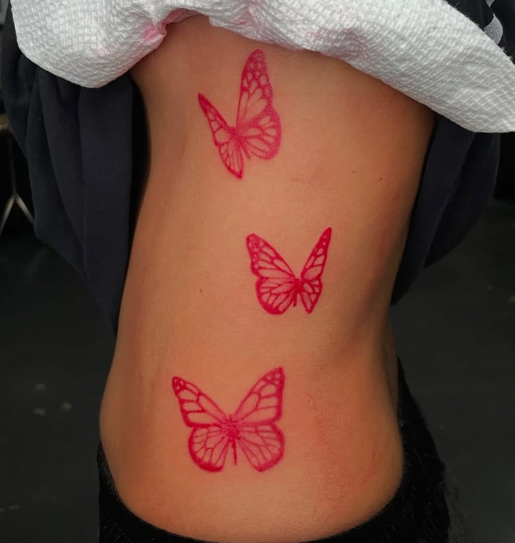 New work done by @choriizho DM for booking info or contact our studio at 626-915-7500.  #tattooshop #tattooed #butterfly #red #fkirons #covina #girlswithtattoos