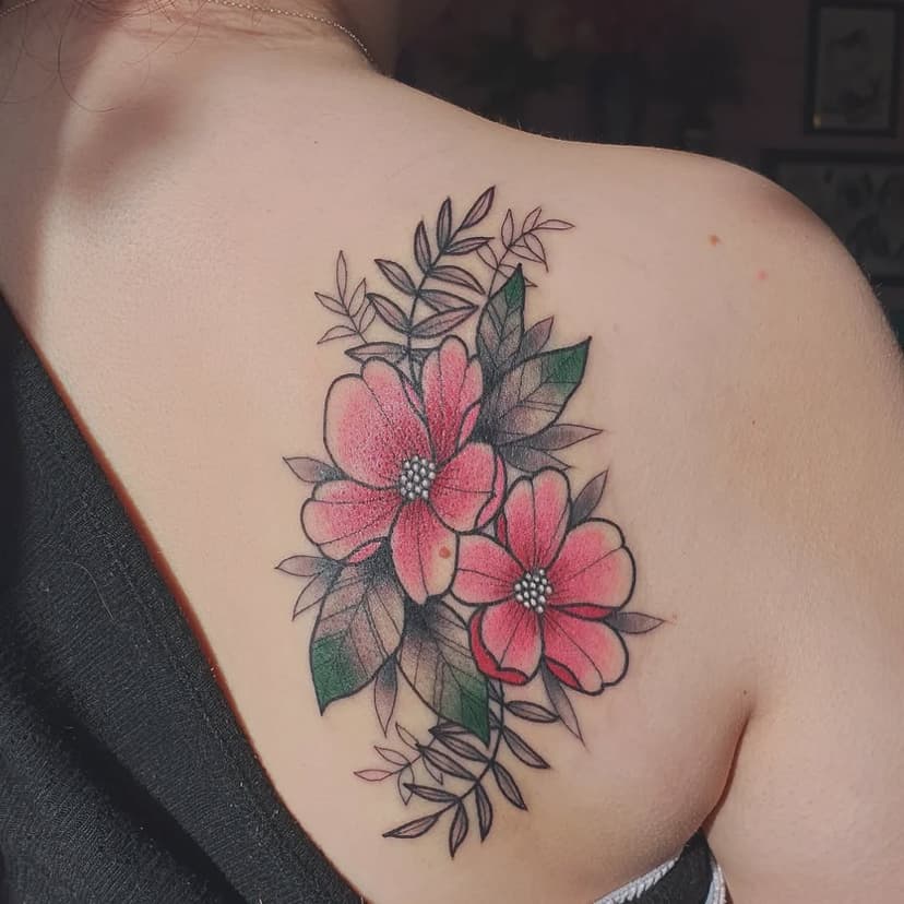 Mum and daughter flowers. Second is a cover-up.