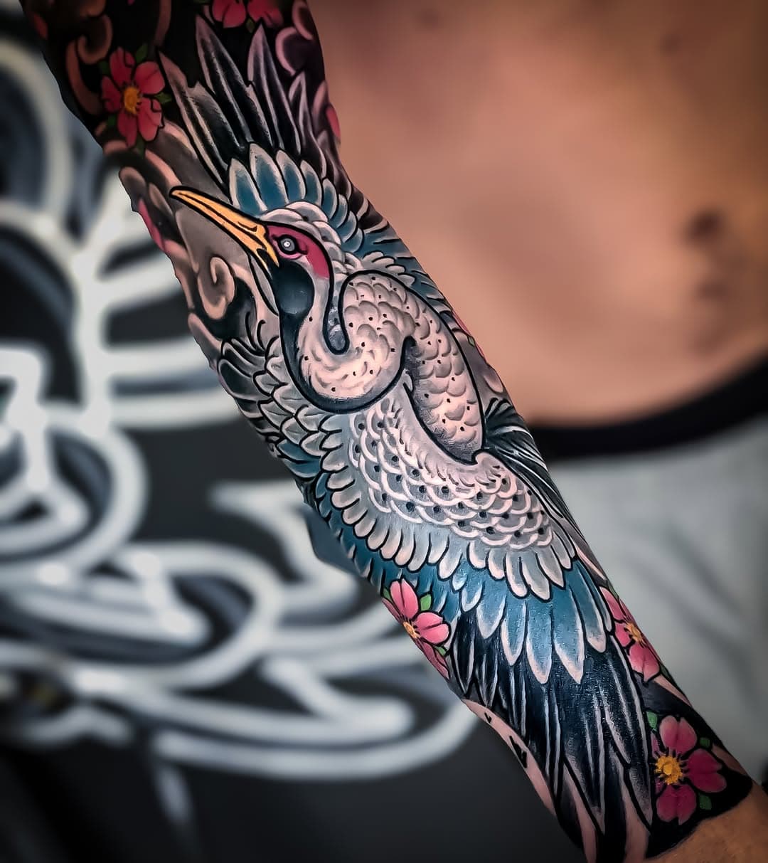 Red Crested Krane with Cherry Blossoms 🌸 for this sleeve.....

#matthart #inspirationstattoos #tattoos #ink #tatooart #japanesetattoos #tattooartist #leedstattooremoval #leedstattooartist #leedstattoo #hunttheanglesocialmedia