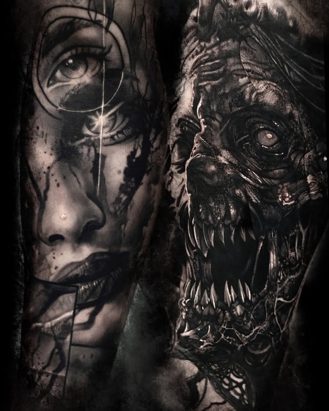 @joshuabeatsontattoo X @steveupton_tattoo collaboration available at the @tattooteaparty if you’re interested in getting tattooed by us both, drop a message, we’re looking for creative freedom, ideally on an arm or leg #tattooteaparty #uktattoo @hustlebutterdeluxe @killerinktattoo @acus_tattoomachines @kwadron