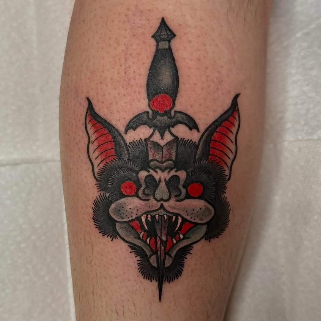 🗡️ Bat 🦇 
By @chappytattoos,
From @ericburgertattooer flash!
. 
.
.
.
Made @eternaltigertattoo with @hustlebutterdeluxe @dynamiccolor @axysrotary @chicagosbesttattooartist @the.best.tattoo.page @thesolidink @starbritecolors #bat #battattoo #battat #battattoos #battattoodesign #flash #flashtattoos