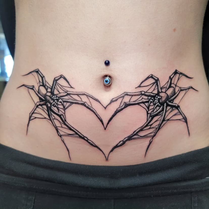 8 legged love #spidertattoo #tattooforgirls ##tattoo #jeremymisery #inked #3rdlayertattoo #tattooideas #cospringstattoo #spooky #gothgirl