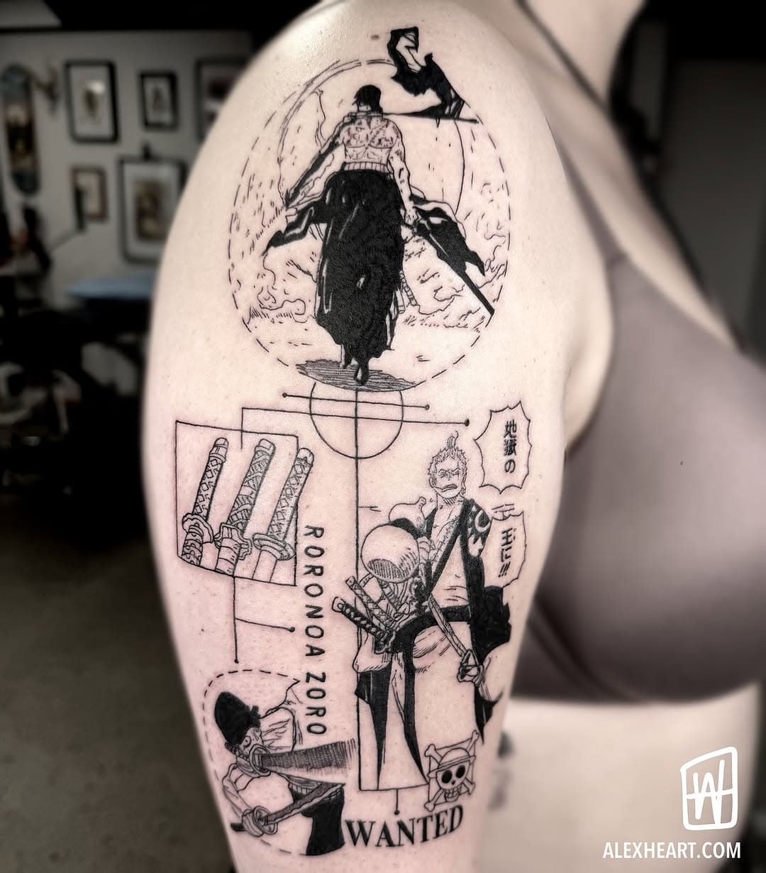 “🌊 Three swords, one dream 🗡️ had a blast doing this zoro tattoo!
-
💌 alexheart.com for bookings 
-
#ZoroTattoo #OnePieceTattoo #AnimeInk #AnimeTattoo #WeebInk #AnimeArt #TattooArtist #AucklandTattoo #AnimeFans #TattooLover #PopCultureTattoo #TattooAddict #AnimeCommunity #Zoro #OnePieceArt #NZTattooArtist