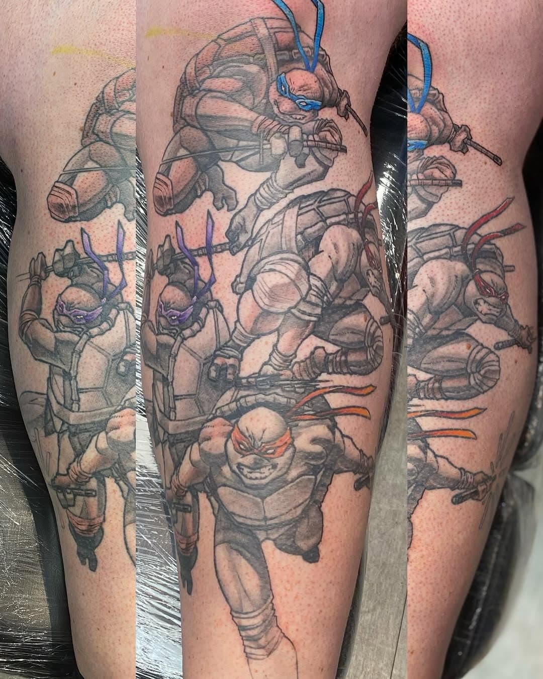 TMNT progress. Tattooed by Gavin @wastedandwounded #teenagemutantninjaturtles #tmnt #ninjaturtles #tattoo #wastedandwounded #wiseguysink