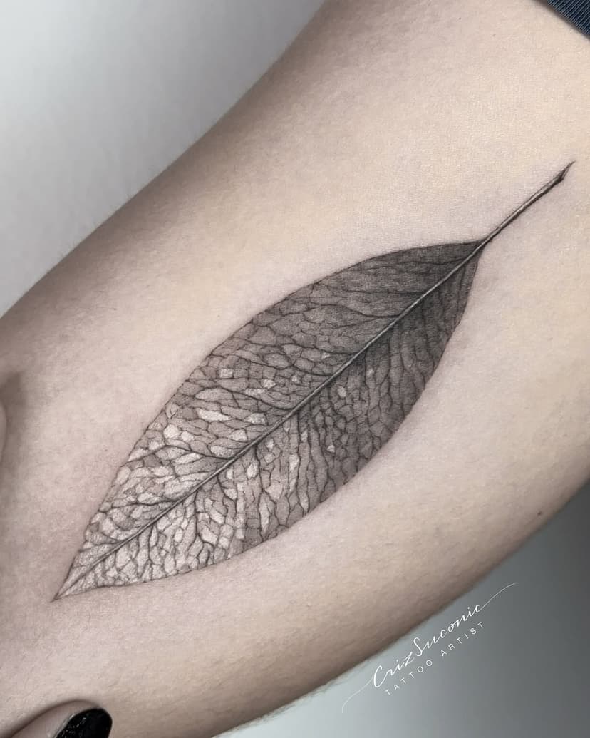 Do Caos ao Nirvana.
Essa folha foi idealizada pelo Lucas, e cocriamos juntos, até chegarmos a esse resultado. Assim como todas as tatuagens q eu faço. Respeito e honro a confiança q devotam a mim, e para que a tatuagem vista vocês, com todo o amor e cuidado, vamos criando juntos até chegarmos ao resultado perfeito.
O Lucas teve a ideia de fazer a folha na parte de baixo mais escura e caótica, e aos poucos, ela se definindo nos detalhes e na ponta se iluminando. Assim como é a nossa consciência. Quando está no caos, fica escura e confusa, a partir do momento q vamos tomando conhecimento do caos, os caminhos vão se definindo até clarear por completo!✨🤍🍂🍁🌿 
Foi uma baita honra realizar essa tattoo Lucas! Grata demais pela confiança! 

#tatuagem #tattoo #tattoos #tattooart #tattooartist #microrealism #microrealismtattoo #microrealismo #details #detalhes #singleneedle #singleneedletattoo #crizsuconic