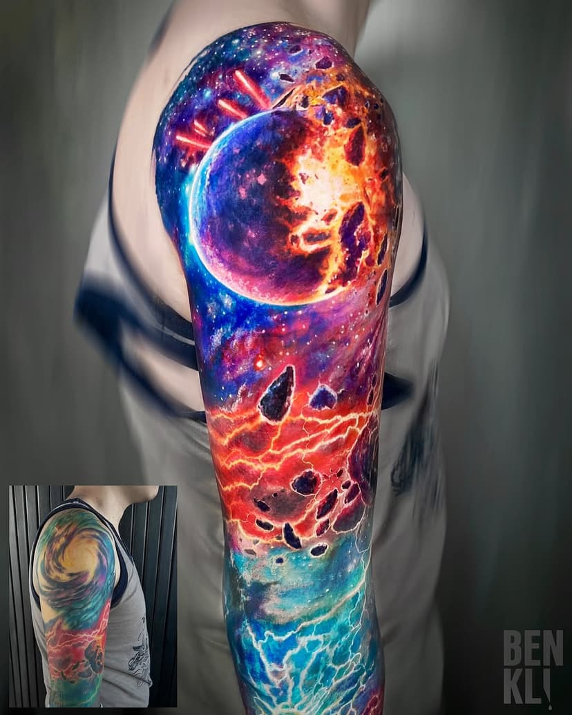 🌌Cover-up for my client from Hong Kong.✈️ 

🎨ink by @fusion_ink , equipment by @vladbladirons , care products @officialh2ocean , cartridges by @matrixcartridges 

#benklishevskiytattoos #benklishevskiytattoo #benkliart #benkliahevskiy #benklitattooart #spacetattooartist #cover #coverup #coveruptattoo #coveruptattooartist #balitattoo #balibesttattoo #balitattooartist #татуировкакосмос #татукосмос #balitattooartist