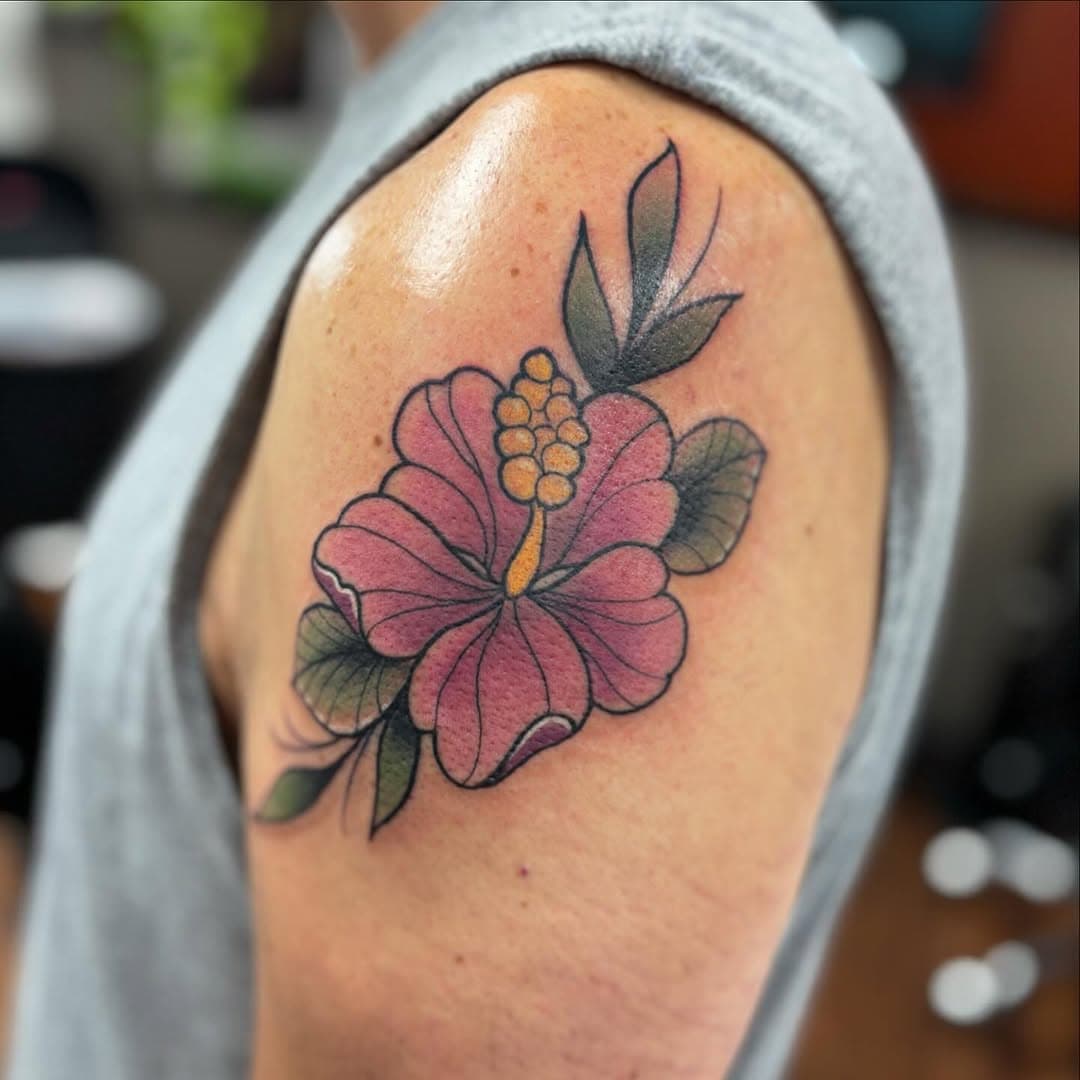 Thank you for the trust on your first tattoo! 
•
•
•
#hibiscus 
#tattoosbyjerrycross #colortheorytattoo #floraltattoo #flowers #flowertattoo #floral #girlswithtattoos #birthflowertattoo #lombardillinois #villapark #villaparktattoo
#lombardillinoistattoo #lombardtattoo
#chicagosuburbstattoo #chicagosuburbstattooshop
#chicagosuburbtattooartist
#chicagosuburbstattooartist #tattoo #tattooshop #tattooartist