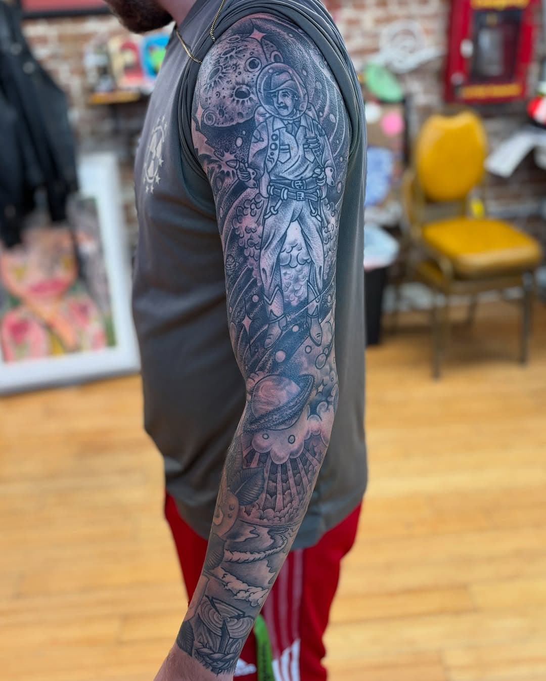 We put some finishing touches on Seth’s sleeve recently. This was a really fun project! Thanks for your trust and commitment Seth!