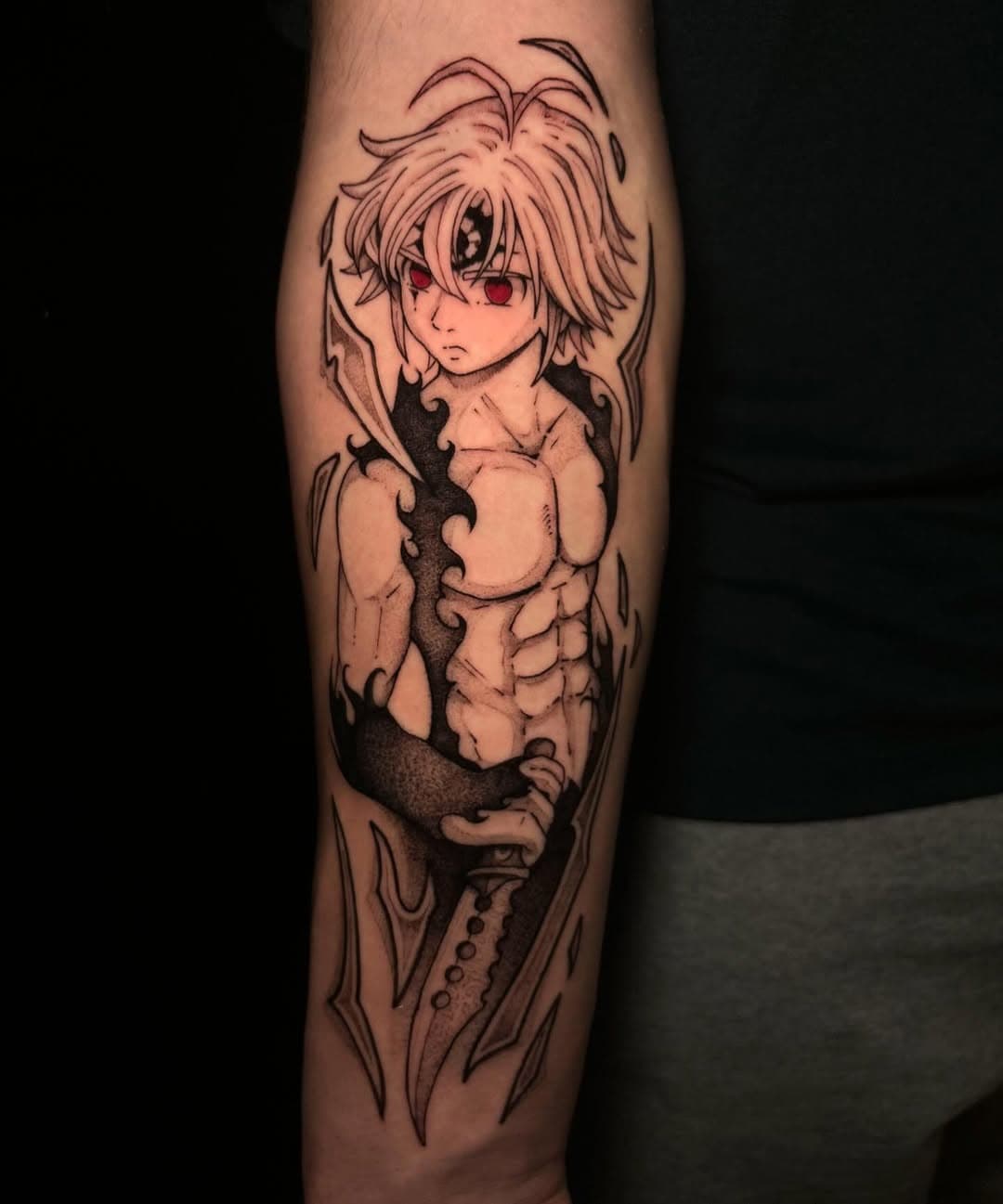 Meliodas from seven deadly sins<3 such a fun piece on such an awesome client ! Message me for some more anime tattoos <33

#tattooshop #tattooartist #animetattoo #animetattooartist #sevendeadlysins #sevendeadlysinsanime #sevendeadlysinstattoo #meliodas #meliodastattoo #sds