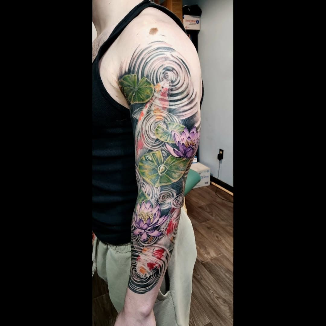 #koi #koitattoo #koitattoos #tattoosleeve #colortattoo #colortattoos #717tattoocolumbia #717tattoo