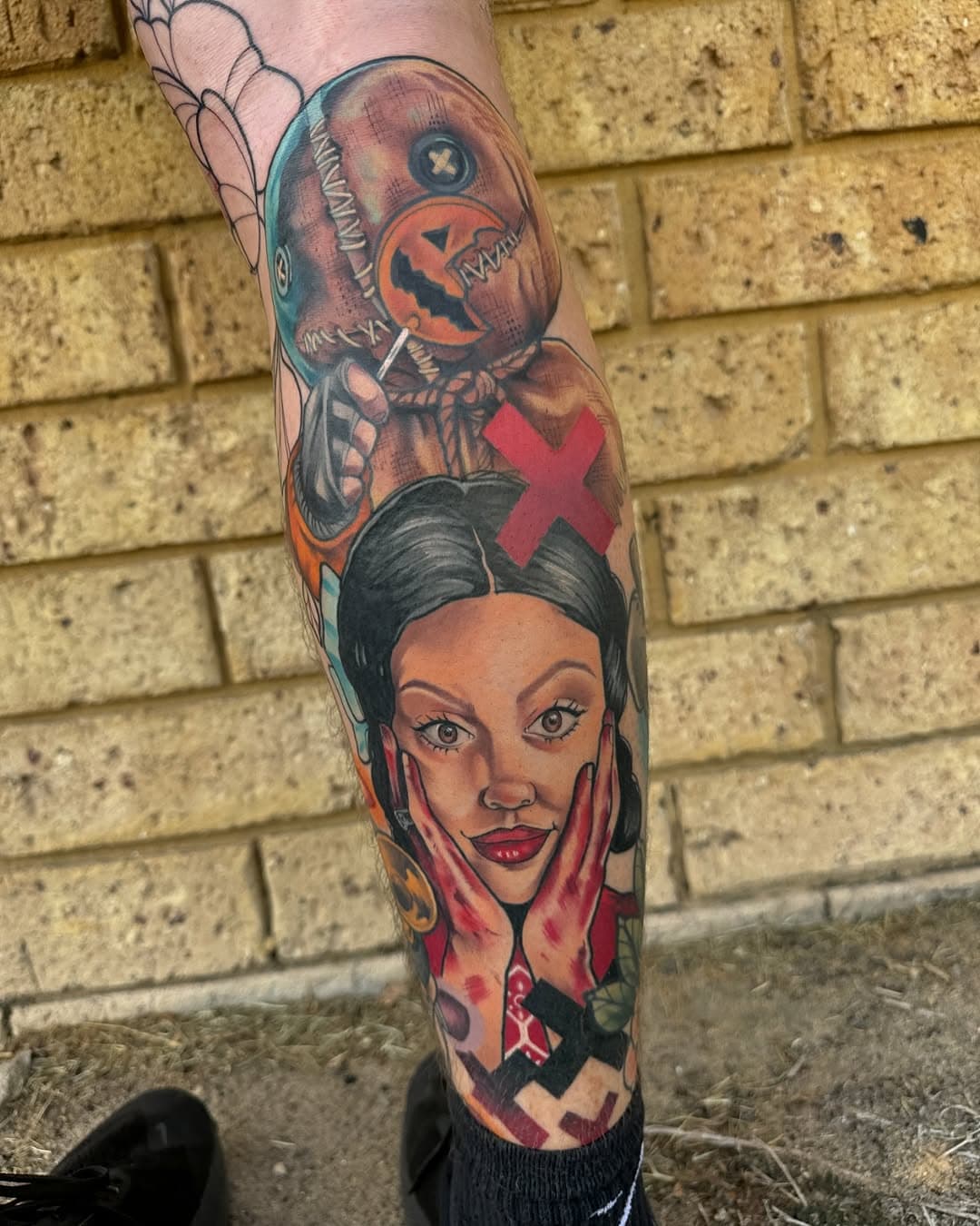 Some horror pieces we have been working on Justin’s leg. Pearl’s healed and Sam’s fresh