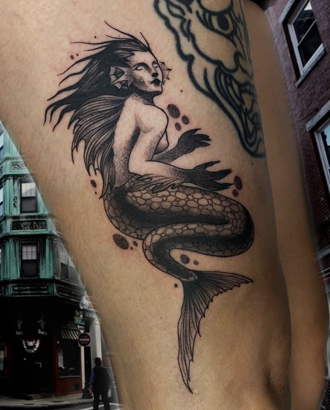 Siren for a good friend! Also a six months healed pic!