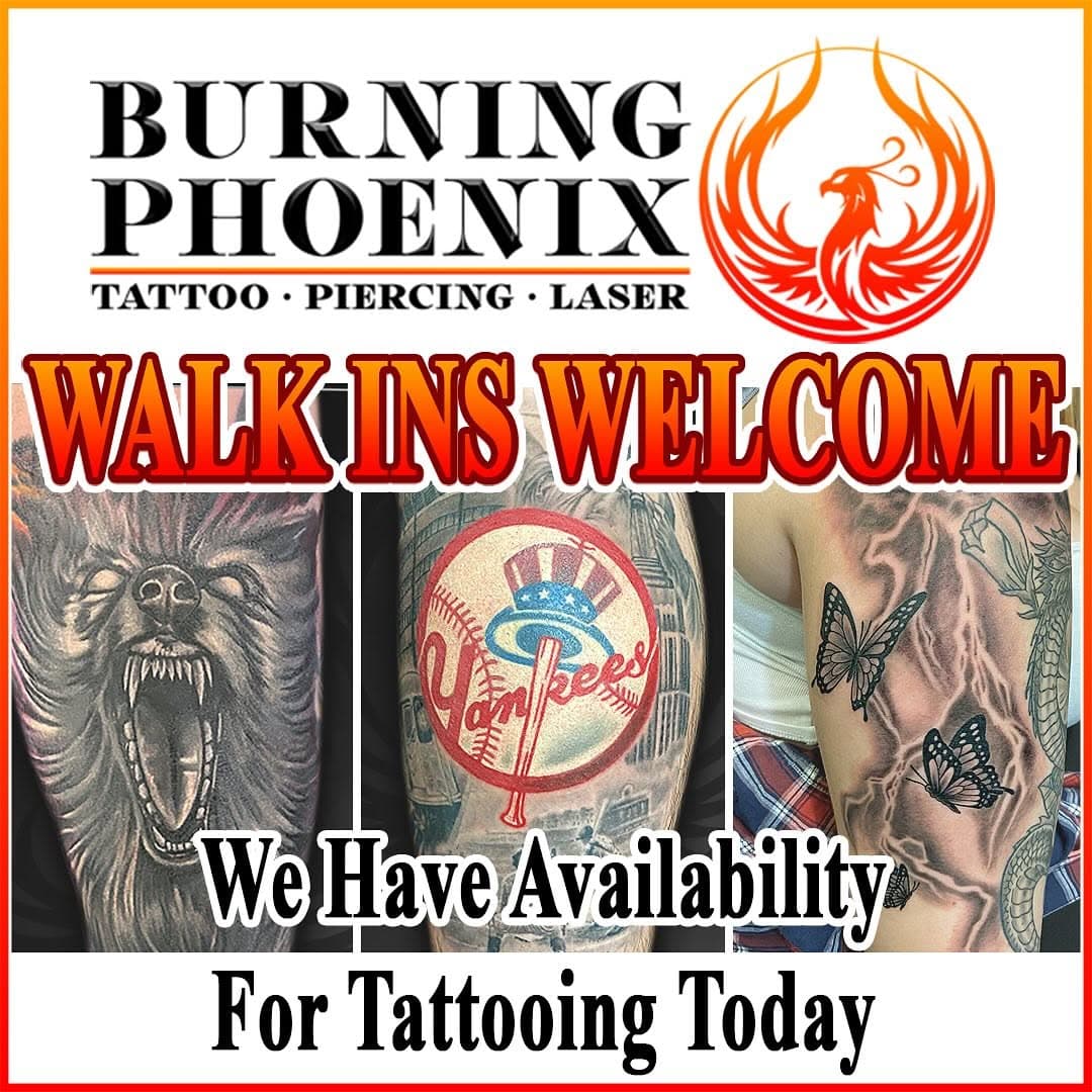 We have some limited time available for tattooing today if you are looking to do a walk in. You can also call, e-mail or DM us to check our availability. Burning Phoenix Studio, Yonkers, NY. @burningphoenixstudio
.
#burningphoenixstudio #bodyart #colortattoos #ink #inked #tattoo #tattooart #tattooedpeople #tattoooftheday #tattoos #realistictattoos #westchestertattoos #yonkerstattoos #tattoosofinstagram #tattooinstagram #westchester #westchestermagazine #westchesterevents #yonkerstattoos #yonkers #yonkersartist #yonkersevents #nycevents #nyctattoo #nyctattoos