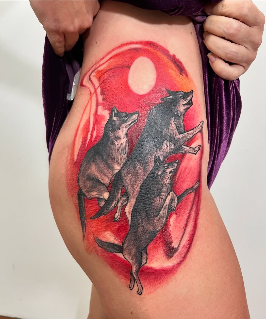 CORRENDO COM LOBOS 
Obrigado Débora por segurar firme. 👽🔥

#tattoo #tattoorecife #wolf