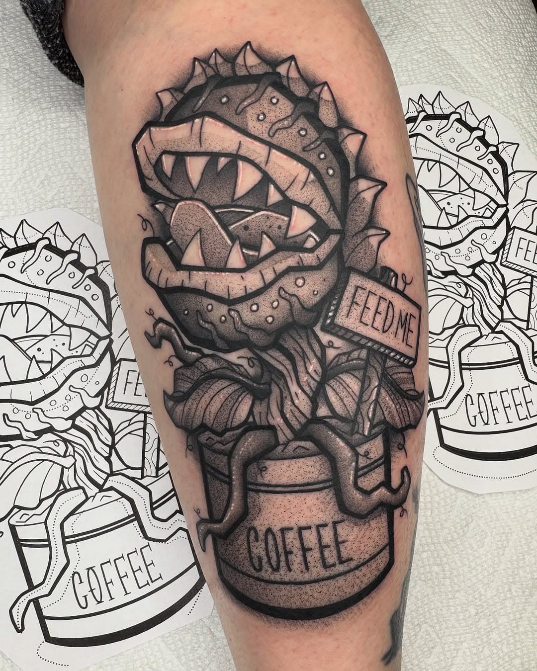 Audrey II from Little Shop of Horrors took home first place for small blackwork! 🥇 

Super grateful to make such a fun project for @popcultcon this past weekend 

Books are open for Feb-April! 

#blackworkers #blackworktattoo #audreyii #littleshopofhorrors #popculturetattoo #movietattoo #blackwork #stippletattoo