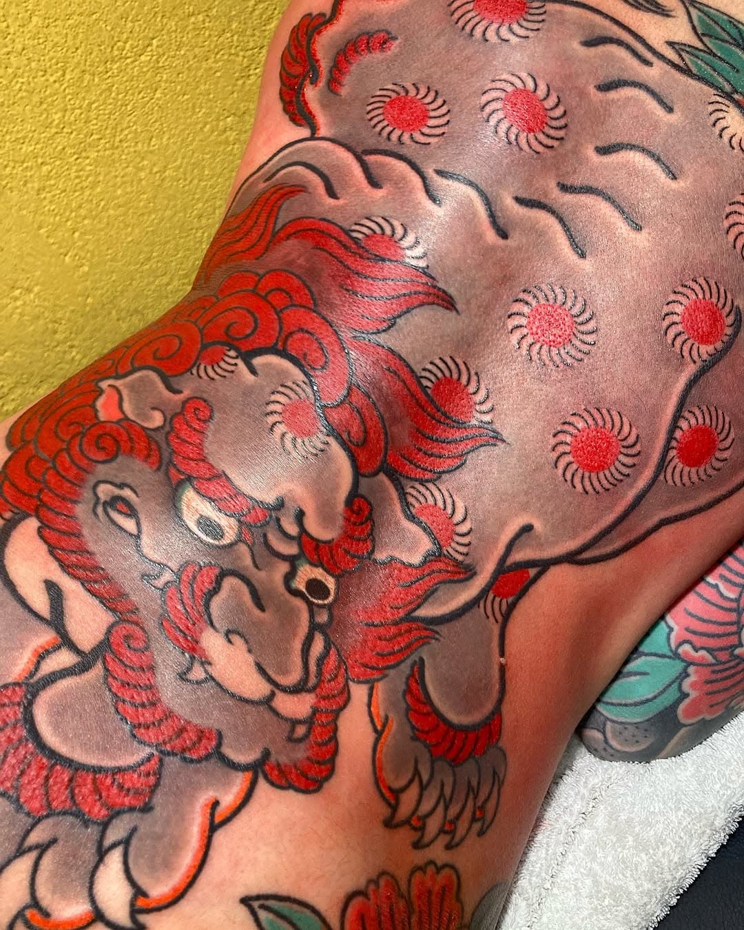 • WIP on my beloved @reiwa.ttt Follow her for great yakuza kawaii tattoos! 
•
BARCELONA @trishula.bcn 
PAMPLONA @aizkoratattooshop