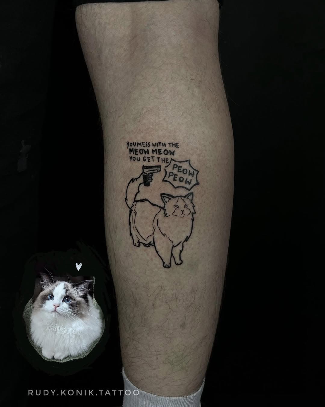 Kotek klienta jako mem 😌
#tattoo #ignorantstyletattoo #memetattoo #cat #cattattoo #cracow #cracowtattoo