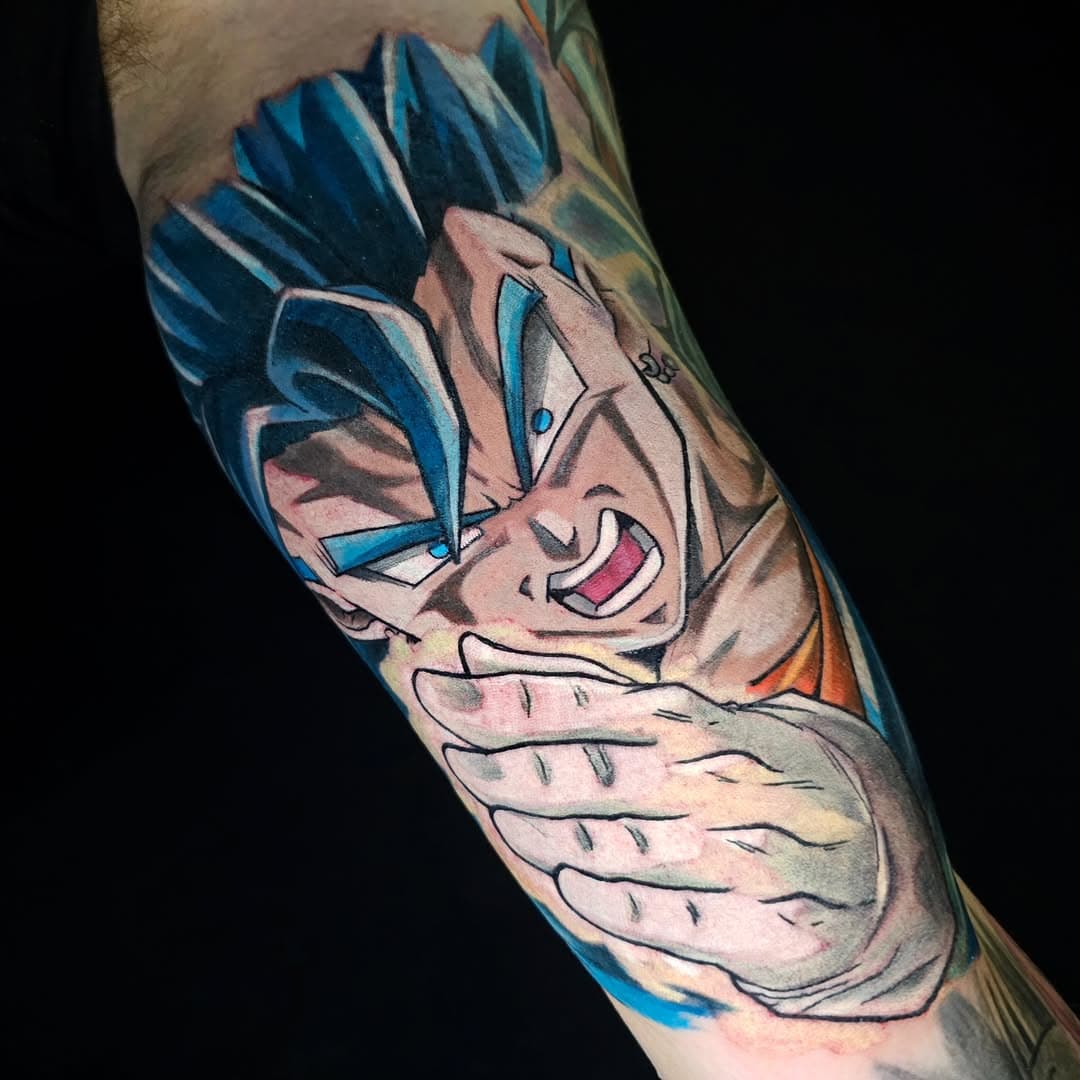 Vegito
ベジット

I finally got the opportunity to try out some of  @industryinksusa anime skin tones.
What a fun banger of a tattoo for an inner arm. As everyone probably knows, I love doing DragonBall themed tattoos... so if you have any sick ideas, please send them my way. For booking, email me at Tattoosbynicmann@gmail.com 

Artist: Nic Mann
Shop: Lighthouse Tattoo Company 
@lighthousetattoocompany

Made with  @axysrotary @electrum_ink
@electrumsupply @tattcom @crybabytattooproducts 

#supersaiyanswagger #dragonballtattoo #dragonballsuper #dbz #rivals
#tattoosbynicmann #lighthousetattoocompany #grandrapidstattoo #michigantattooers #animetattoos #otakutattoo #mangatattoo
