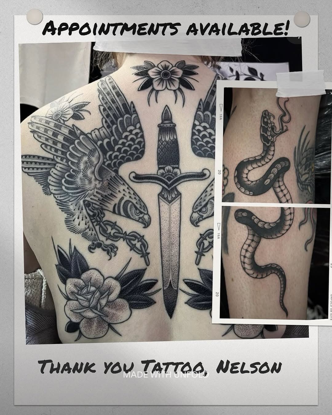 I have plenty of space available in Nelson before I head back across the pond. Reach out via email, laurenjaynegow.tattoo@gmail.com, to discuss any ideas you have or pop in to browse my flash collection. Tattooing with the great folk @thankyoutattooco