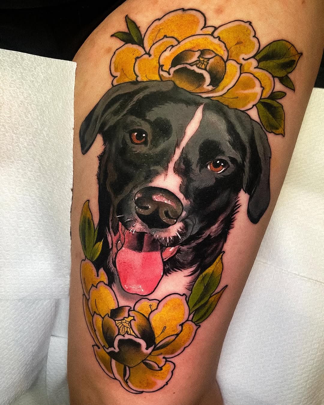 Tattoo of her doggy • i love doing portraits of animals! Thanks Patricia Done @janssenjanssentattoo 

Email me for bookings: willemxsm@live.nl 
Sponsor: @silkcartridges

#dogportraittattoo #neotraditional #neotraditionaltattoos #neotraditionaleurope #neotraditionalholland #neotraditionalgermany #neotraditionalbelgium #neotradworld #neotraditionals #neotradart #tattoos #dutchtattoos #limburgtattoo #venlotattoo #eindhoventattoos #germanytattoo #neotradeu #ntgallery #neotraditionalworldwide #willemxsm