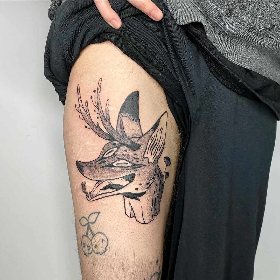 #tattoo #tattooart #tattoodesign #tattt #tattooartist #foxtattoo #foxspiritmatchmaker #kitsuneart #kitsunetattoo #illustrationtattoo #nordictattoo #scartattoo