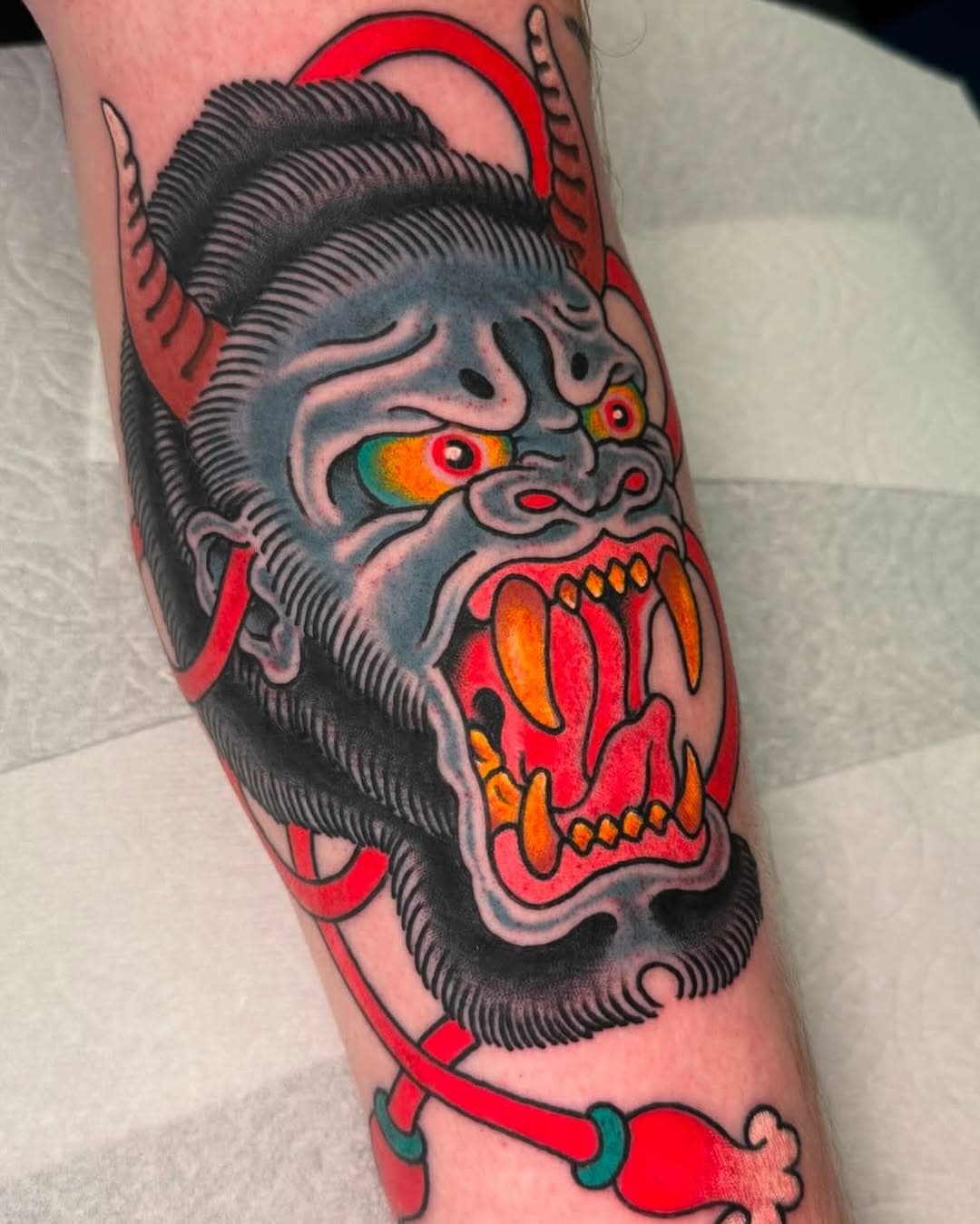 Hannya gorilla done by @dretattoo
Check out his page to set up your next appointment! 
•
•
•
•

#tattooideas #traditionaltattoo #tradtattoos #americantraditionaltattoo #americantraditional #flash #flashtattoo
#tattooflash #tattooart #sandiegotattoo #tattoosandiego #tattoodesign #tattooart #tattooideas #tattoo