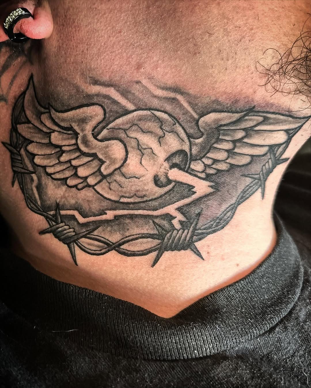 Little banger on the neck of Mr Brodie.  #tattooshop #tattoos #tattooed #tattooist #tattoostyle #tattooer #tattooartist #tattoolife #tattoodesign #tattooideas #tattooink #tatted #tattooflash #tattooinspiration #tattoosofinstagram #tattoooftheday #tattooworkers #tattoorealistic #tattooistartmag #tattoosketch #tattoocommunity