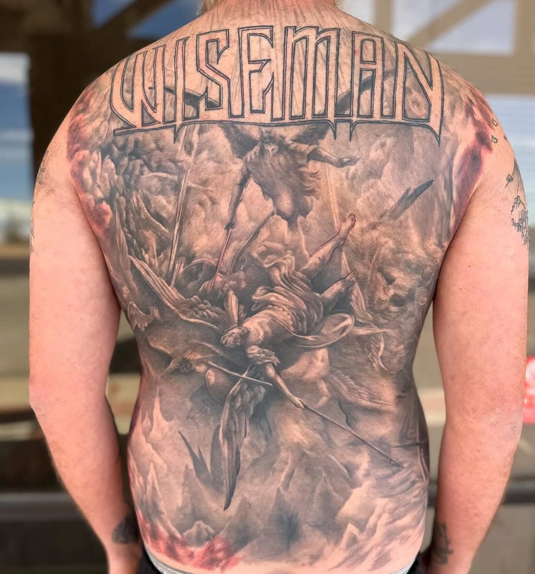 Finished up this #gustavedore back piece had a lot of fun with this