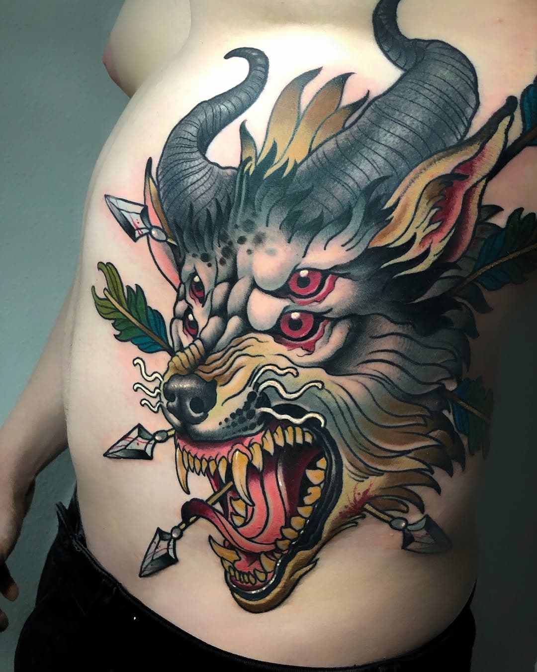 Crazy wolf 
Done at @inklabs 
Using @rghtstuff @hornetarttattoosupply @jconly_official