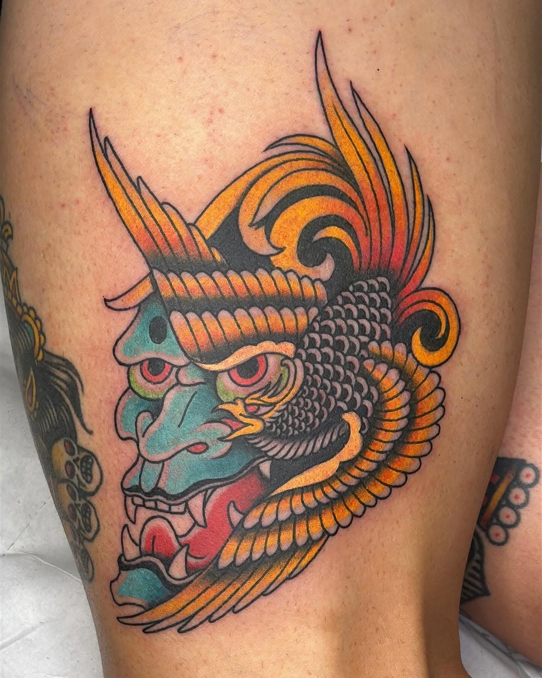 Fenix/hannya en @homeward_tattoo