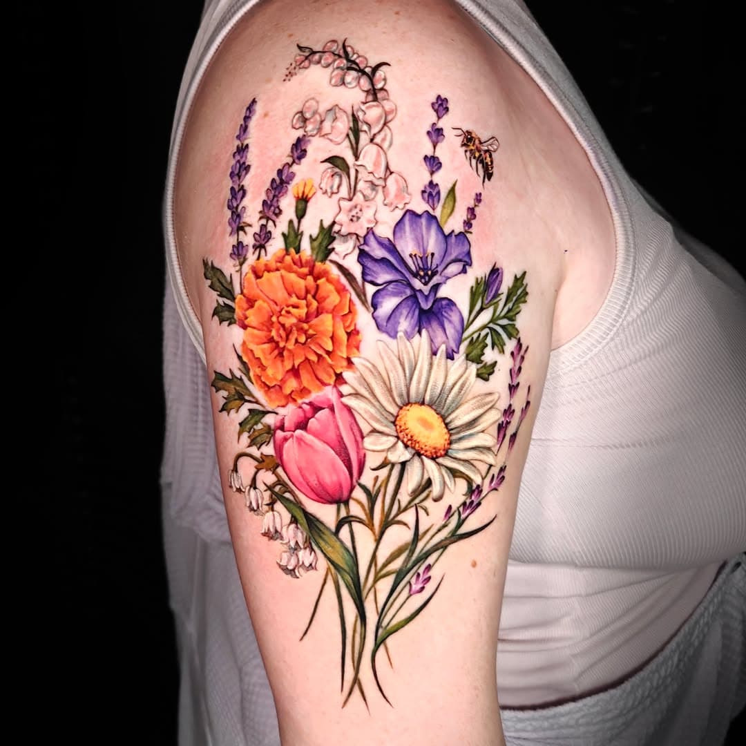 Here's a custom flower bouquet from a few days ago. 
if youd like to get a similar tattoo just send me an email

 #dallastattoos #texastattoos #dfwtattoos #dfwtattooartist #texasink #dallastattooartist #dfwtattoo #texastattooartist #dallastattoo #floraltattoo #texastattoo #floraltattoos #flowerstattoo