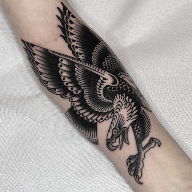 BLACK EAGLE // #eagletattoo #tattoo #blacktraditional