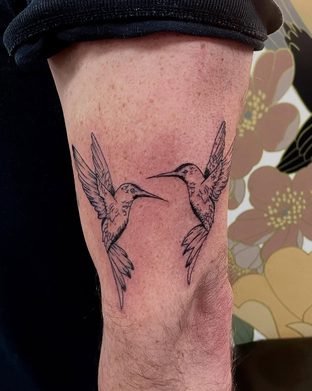 Humming birds! @blackbirdlymington #tattooapprentice #tattooideas #birdtattoo #tattoodesign #tattooist #bournemouth #southampton #lymington #tattoo