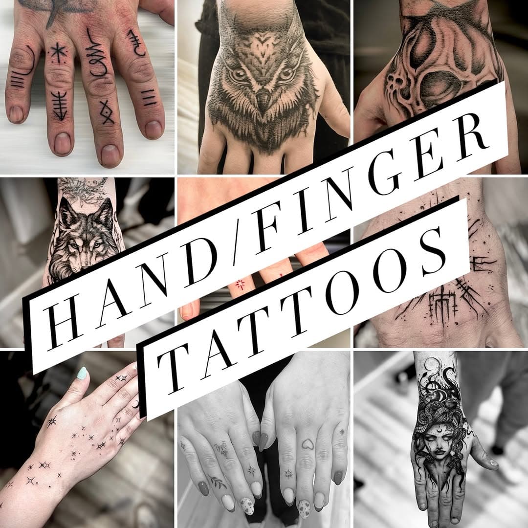 “Should I get a Hand/Finger Tattoo?” 🤔 Yes. Yes you should 😃 However there are some things to think about - make sure the design is suitable and will hold on the hand and stay looking strong in the future. Fingers Tattoos are generally fine line so make sure the artist is an expert at fine line tattoos (me 🤣). And also be prepared that no matter how hard you look after them they may fade in places and need touching up eventually but if you have a great tattooist they will sort you out (again, me🤣). Here are a selection of some of my favourite pieces 🔥#rl_illustrations #immaculatebeautybyhelena #tattoo #tattoos #tattoosofinstagram #instagram #insta #instagood #tattooartist #tattooist #artist #art #lovemyjob ##grateful #love ##tattooaddict #tattooing #tattoolife #tattooidea #tattoodesign #viral #grow #share #comment #reel  #best #instadaily #instalike #instamood