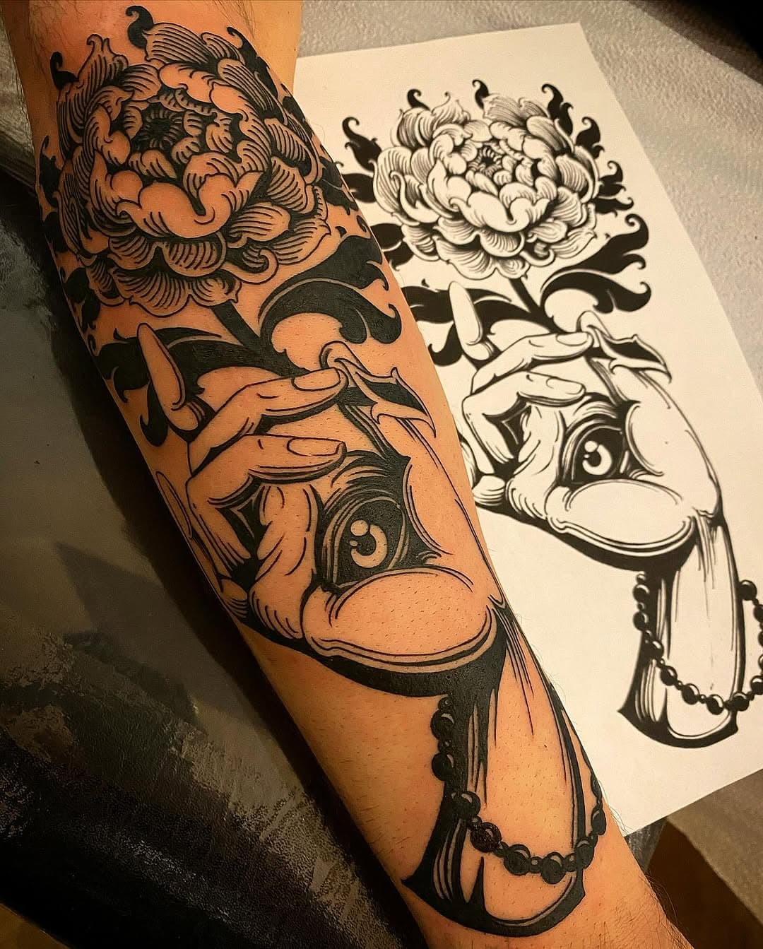 Illustration replication. #greatlakestattoo #greatlakestattoochicago #kevinlearytattoo #therealkevinlearytattoo