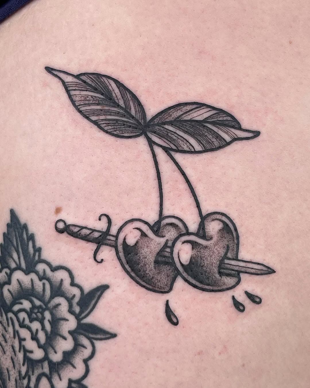 Heart cherries 🍒 from my flash
So happy I was finally able to give this flash piece a home!
.
.
.
.
#tattoos #flashtattoo #boldtattoos #dotwork #dotworktattoo #tattooshop